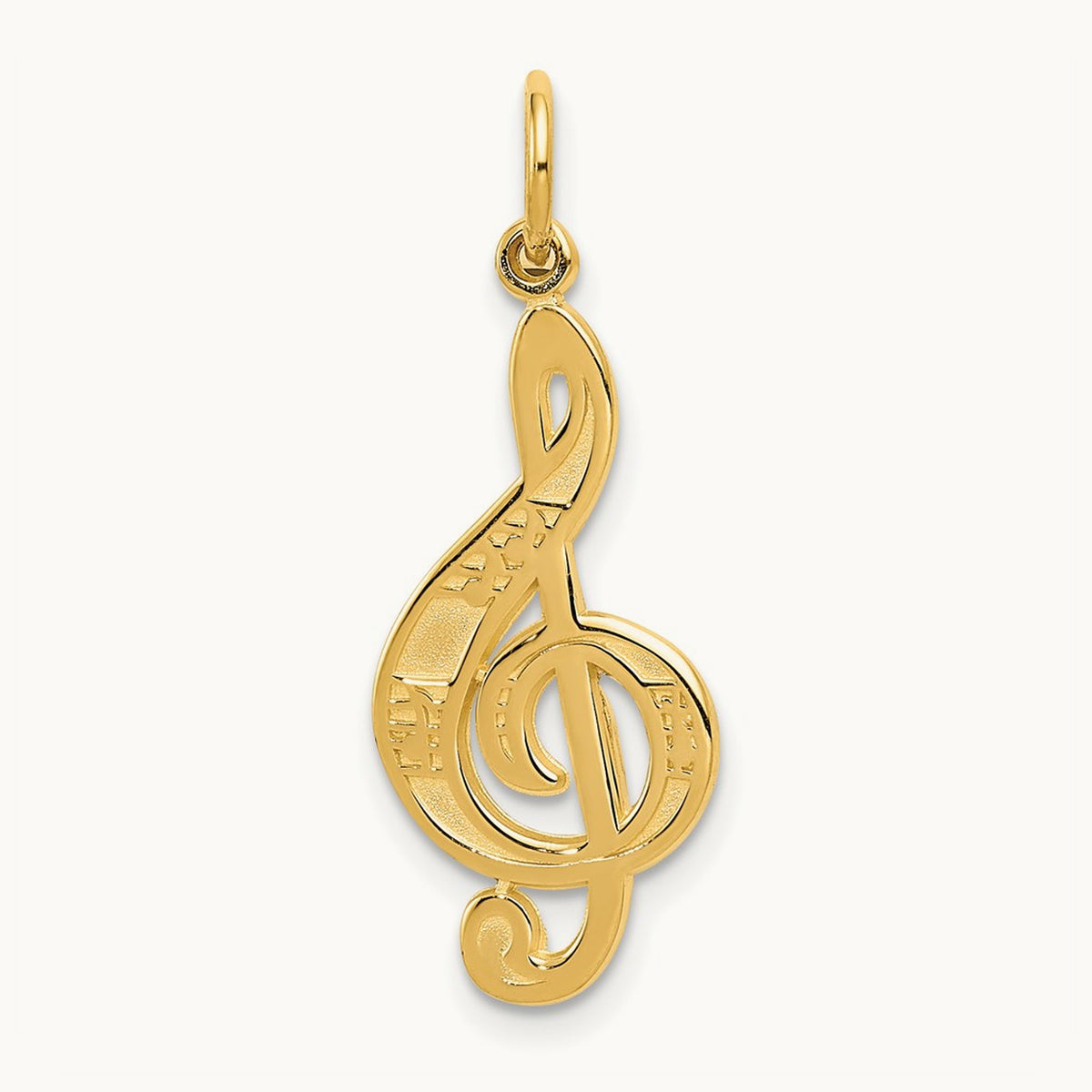Treble Clef Charm — 14K Yellow Gold
