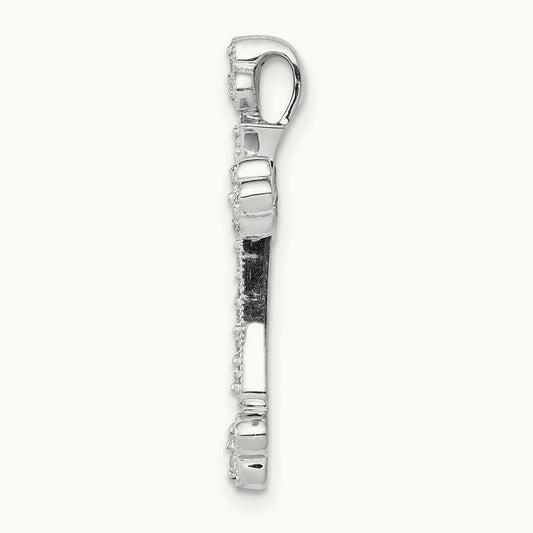 Cross Chain Slide Pendant, 0.25 ct tw Lab-Grown Diamond