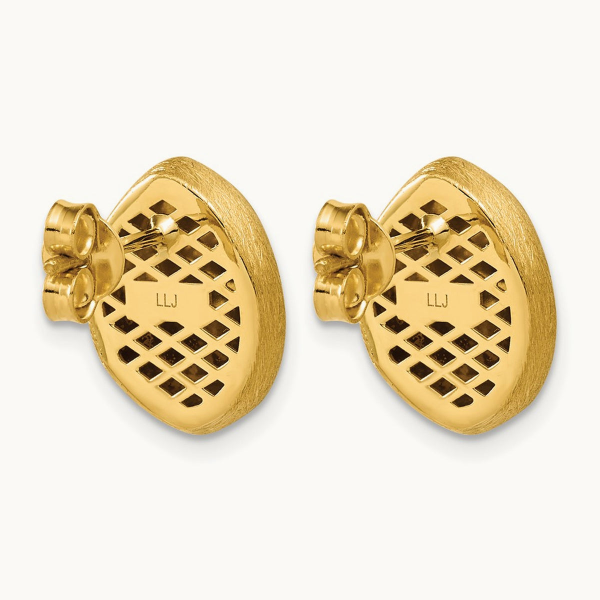 Leslie's 14K With Scratch Finish Post Earrings