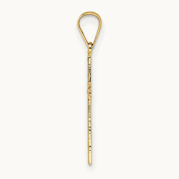 Polished Solid Cross Pendant — 23.71mm