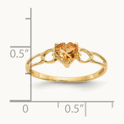 Citrine Birthstone Ring, 14K