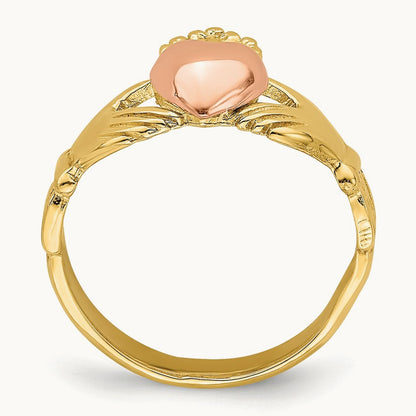Baby Claddagh Ring — 14K Two-Tone Gold, 1