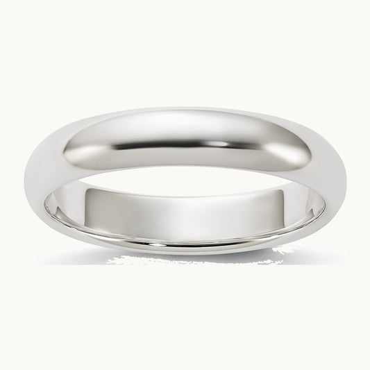 Sterling Silver 4mm Half Round Band