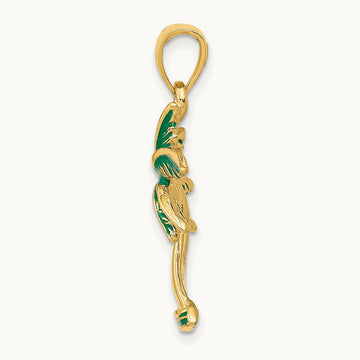 Enameled Palm Tree Pendant — photo set