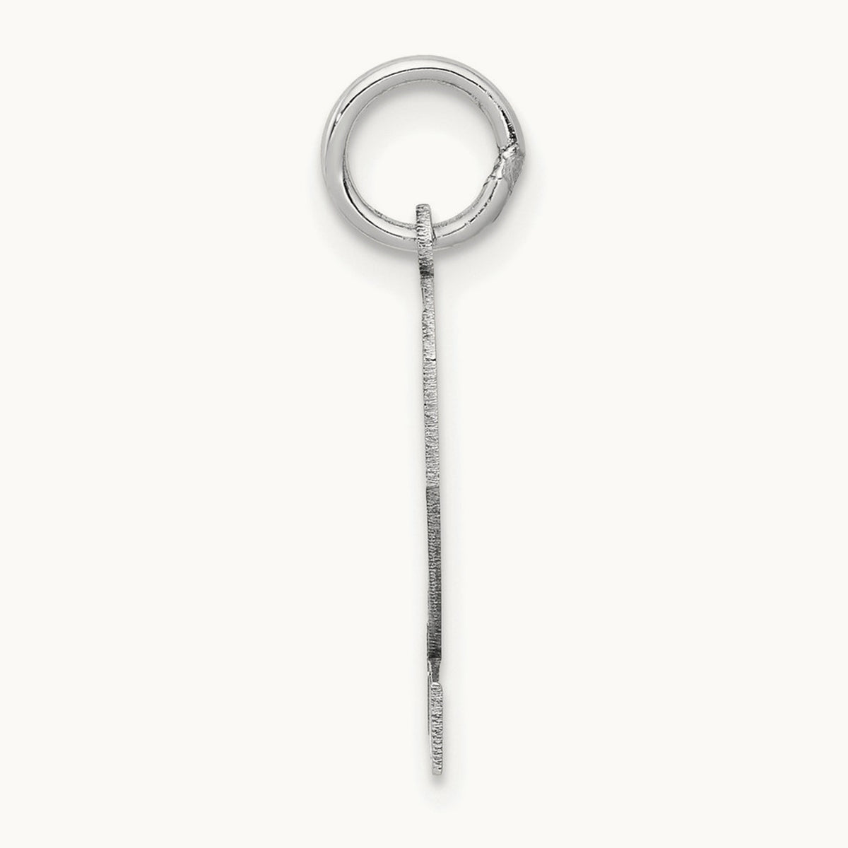 Small Satin Number 2 Charm — 14K White Gold