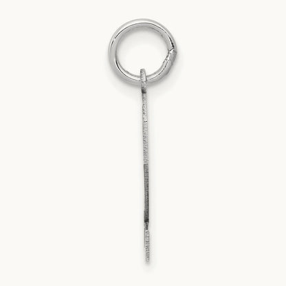 Small Satin Number 2 Charm — 14K White Gold