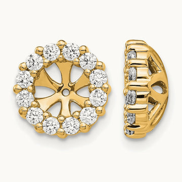 Earring Jacket, 0.75-1.00 ct tw Lab-Grown Diamond — 3/4 ct, 14K Yellow Gold