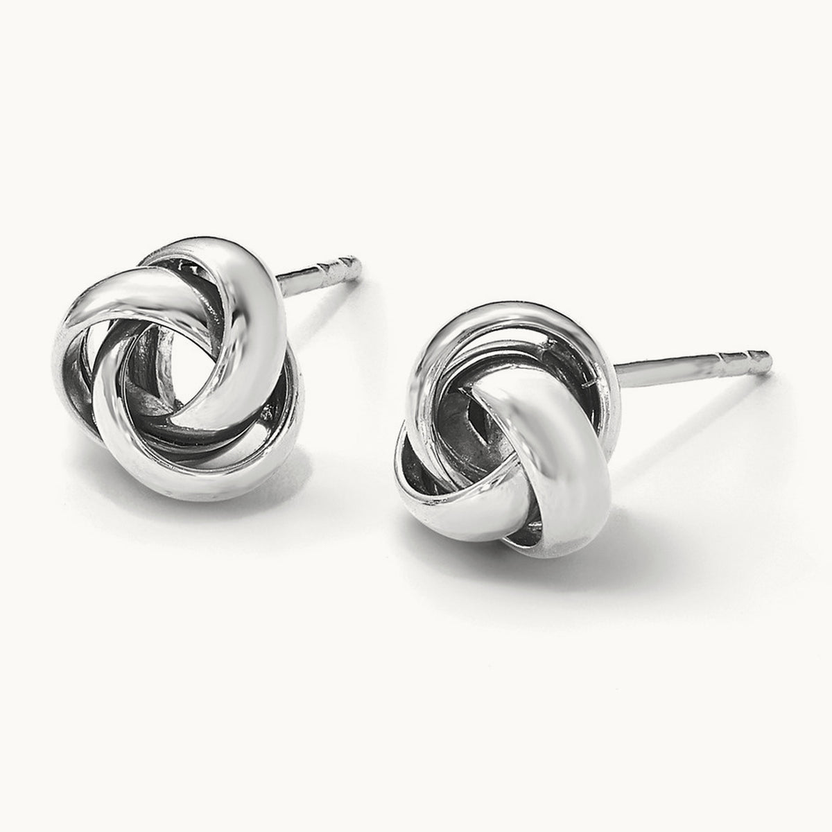 Polished Post Earrings — Leslie's — 14K White Gold