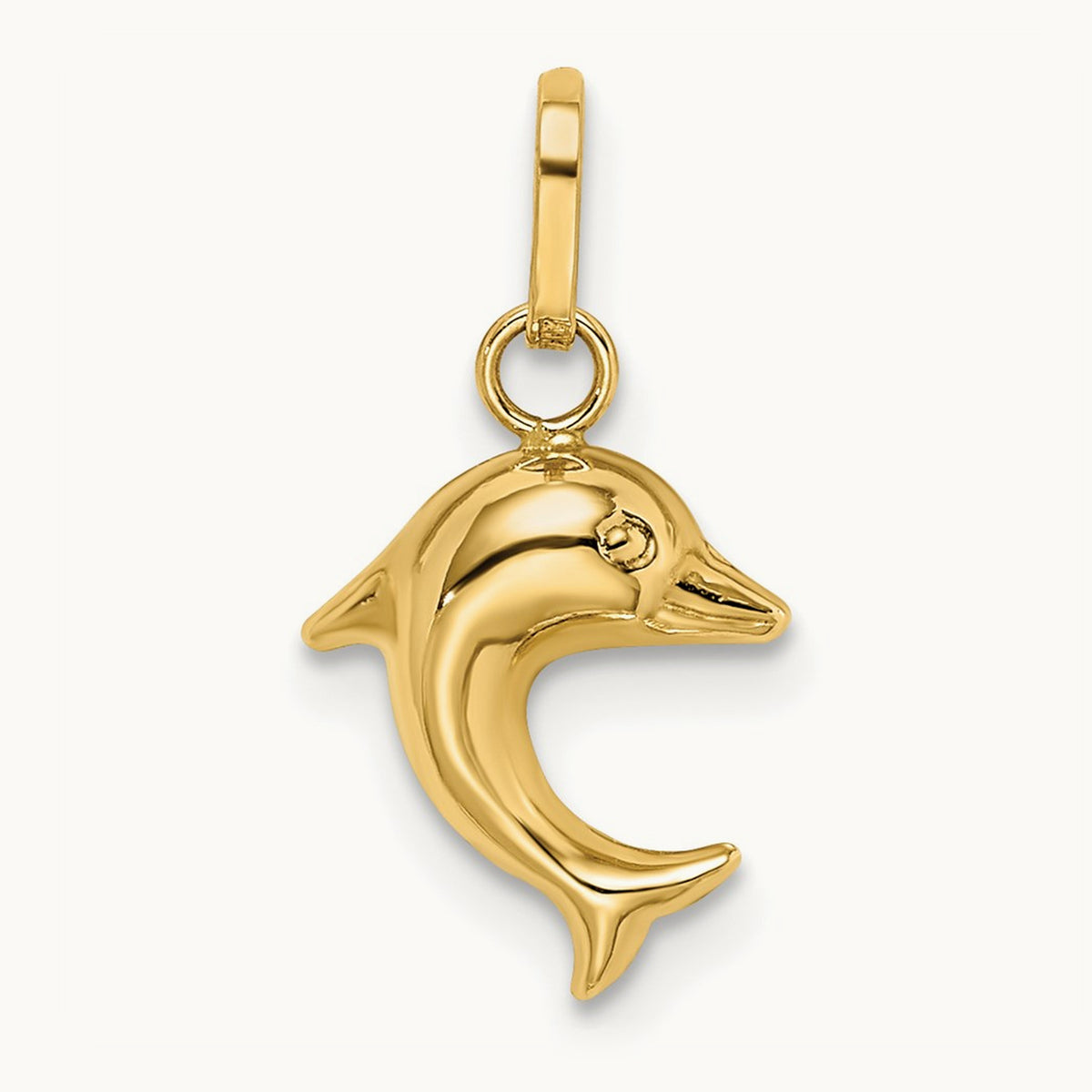 Enameled Dophin Charm, 14K