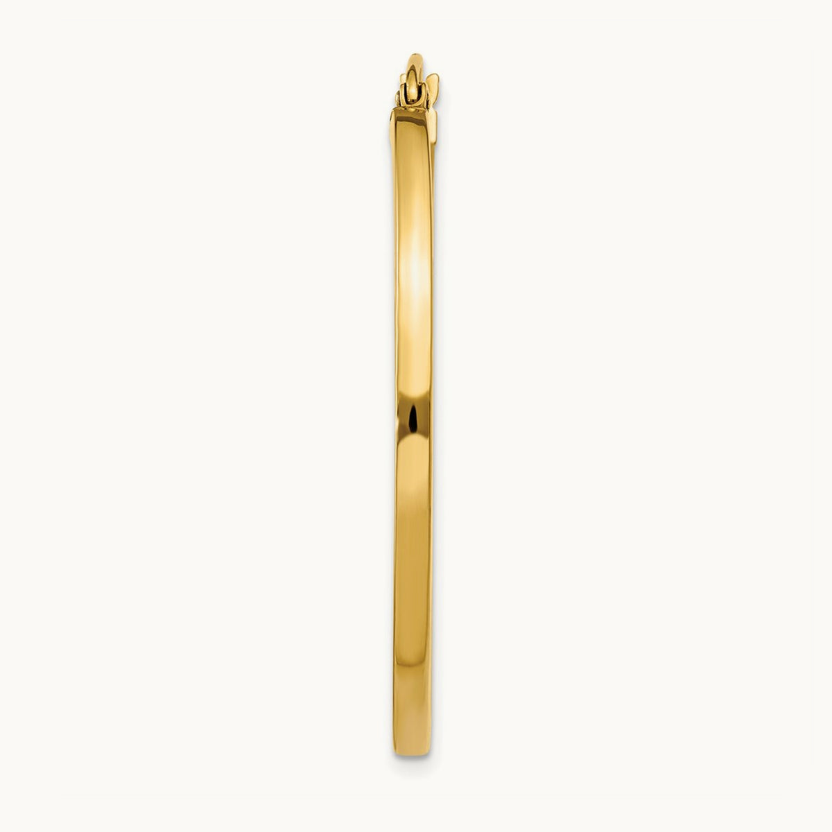Single 14k Square Tube Hoop Earring, 2mm
