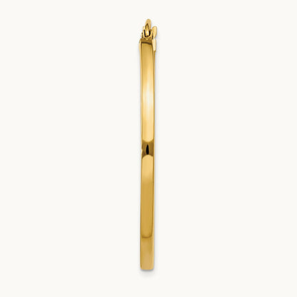 Single 14k Square Tube Hoop Earring, 2mm