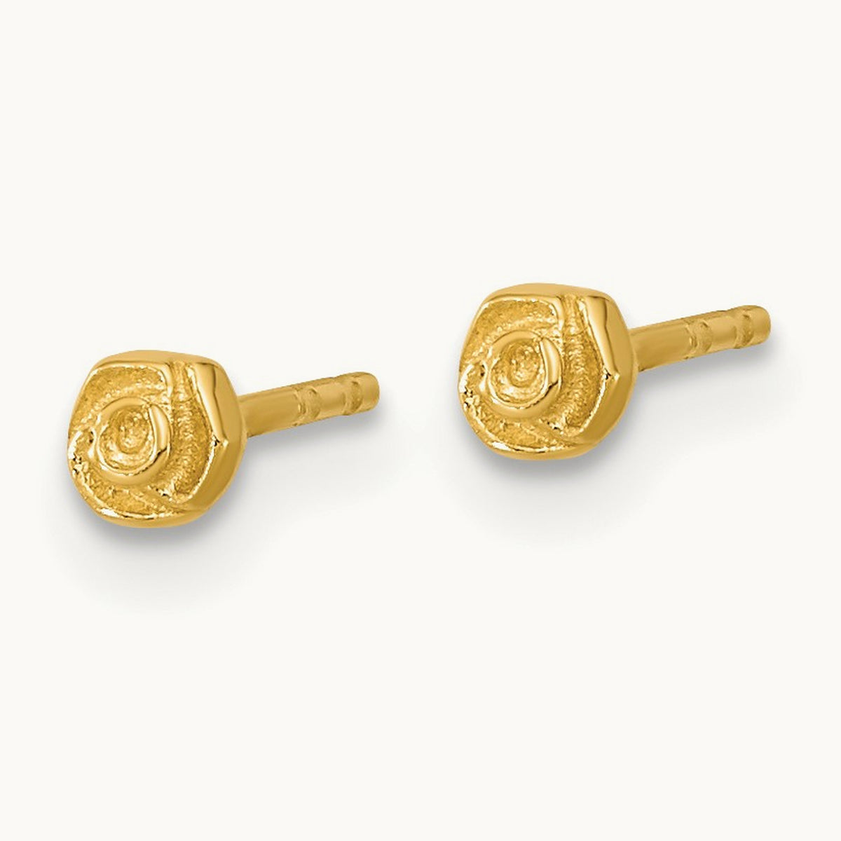 Polished Post Earrings — 14K Yellow Gold