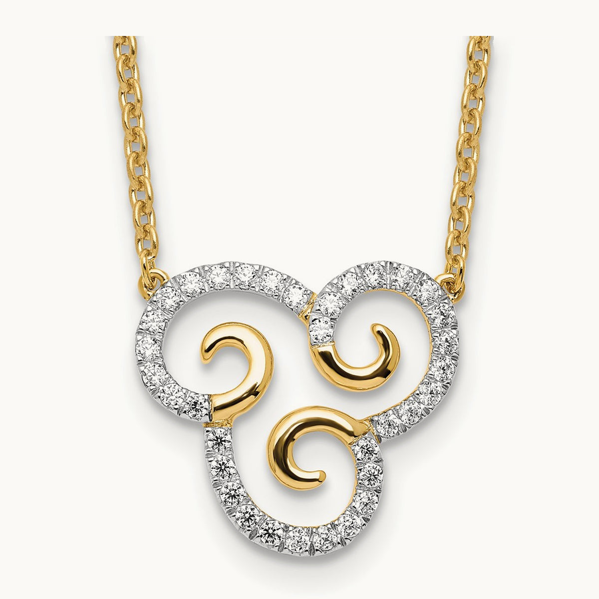 Swirls Necklace, 0.25 ct tw Lab-Grown Diamond