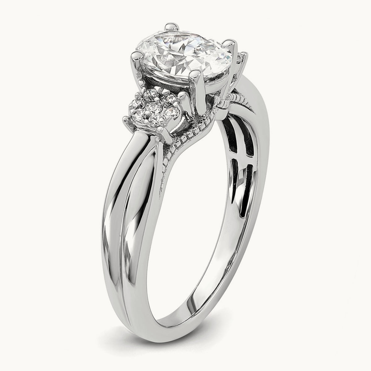 Semi-Mount Engagement Ring, 0.10 ct tw Lab-Grown Diamond