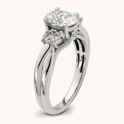 Semi-Mount Engagement Ring, 0.10 ct tw Lab-Grown Diamond