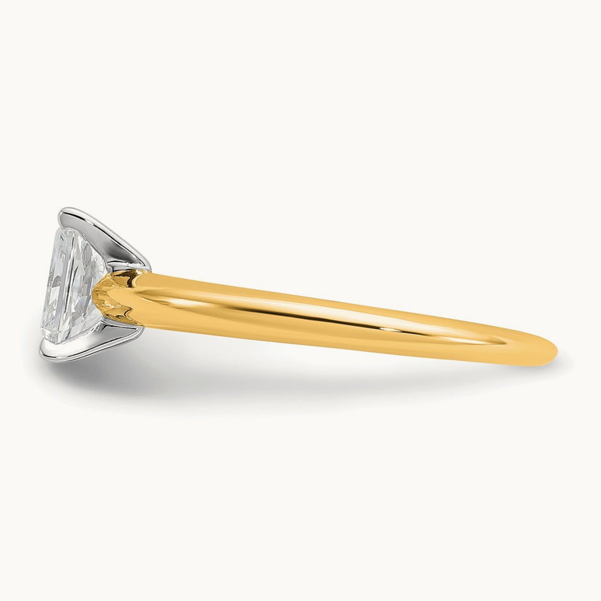 Radiant Solitaire Engagement Ring, 0.50-5.00 ct tw Lab-Grown Diamond — 3/4 ct, 14K Two-Tone