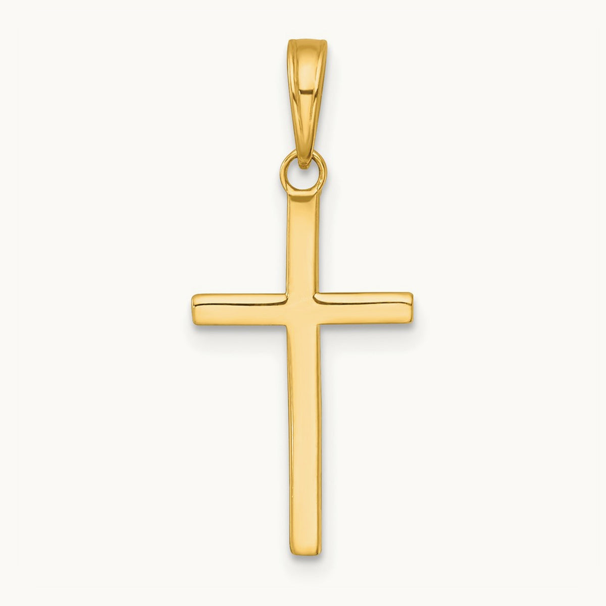 Polished Cross Pendant, 14K