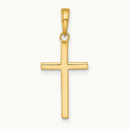 Polished Cross Pendant, 14K