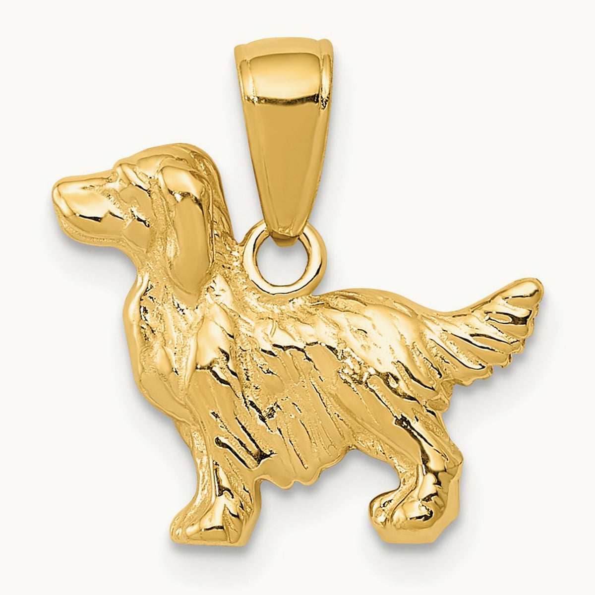 Springer Spaniel Dog Pendant, 14K