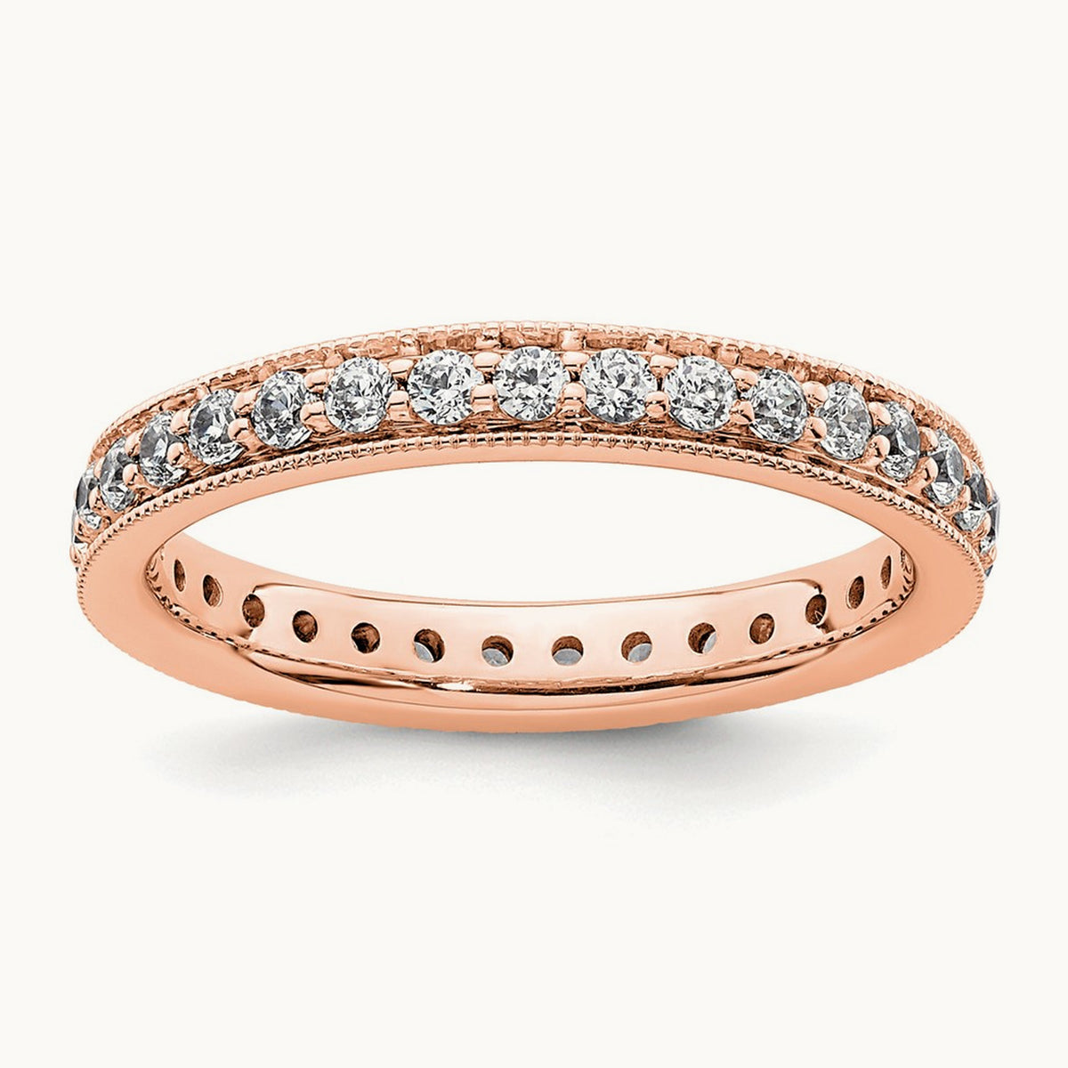 Polished Vintage Eternity Band, 0.50-1.00 ct tw