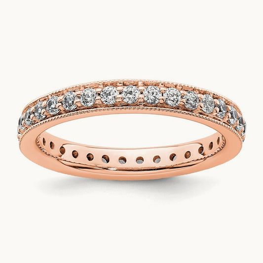Polished Vintage Eternity Band, 0.50-1.00 ct tw