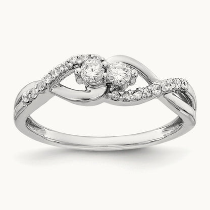 Diamond Fancy Ring, 14K White Gold