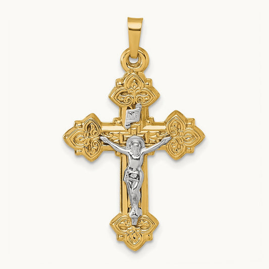 with Polished INRI Crucifix Cross Pendant — photo set