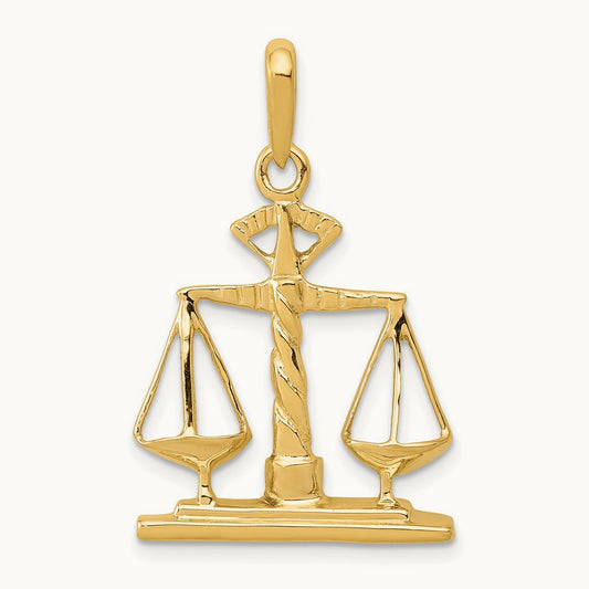 Scales of Justice Pendant, 14K