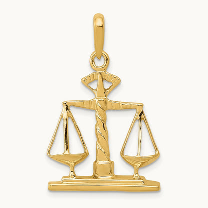 Scales of Justice Pendant, 14K