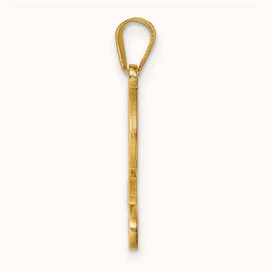Script Letter L Initial Pendant, 14K