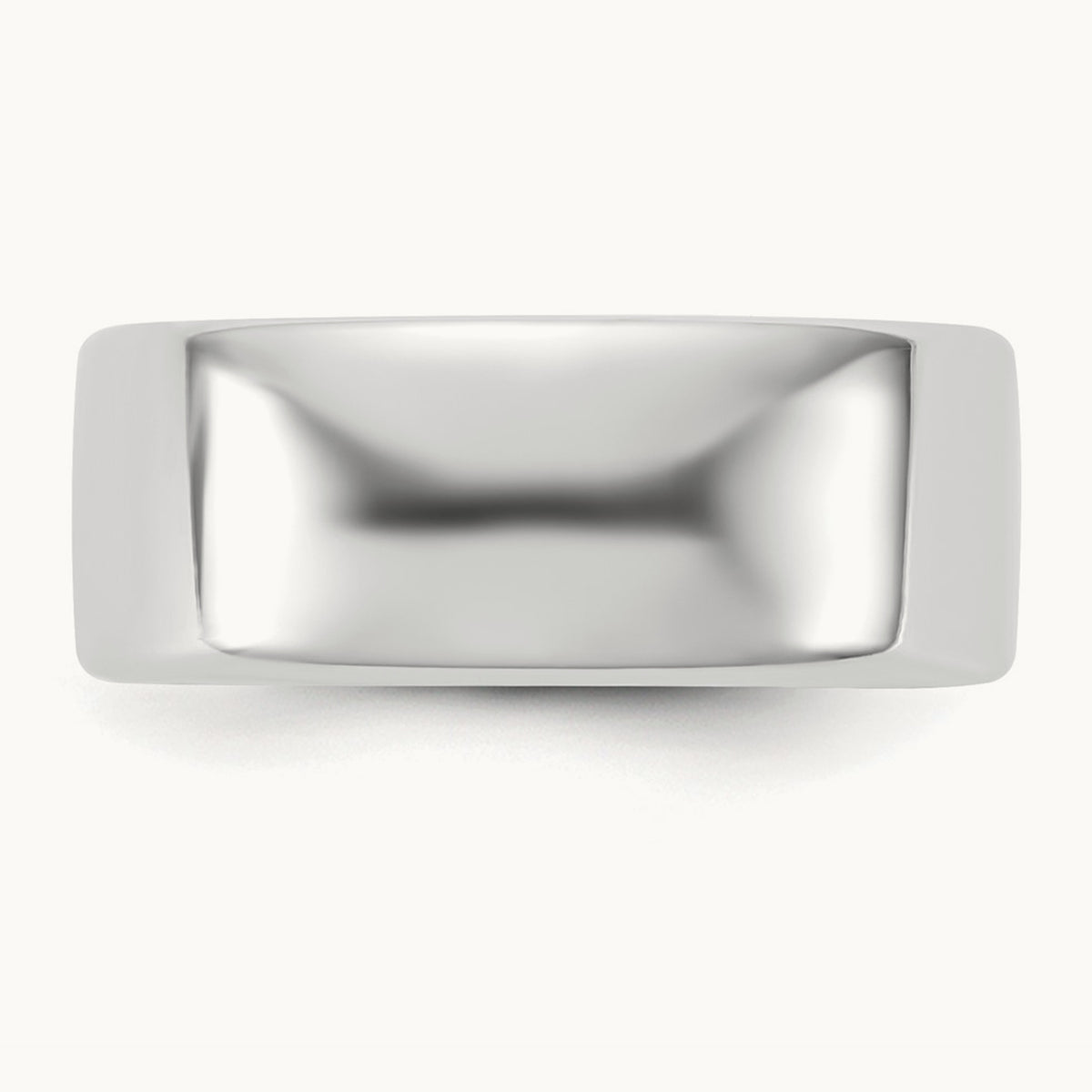 European Comfort Fit Band — 14K White Gold, 8mm