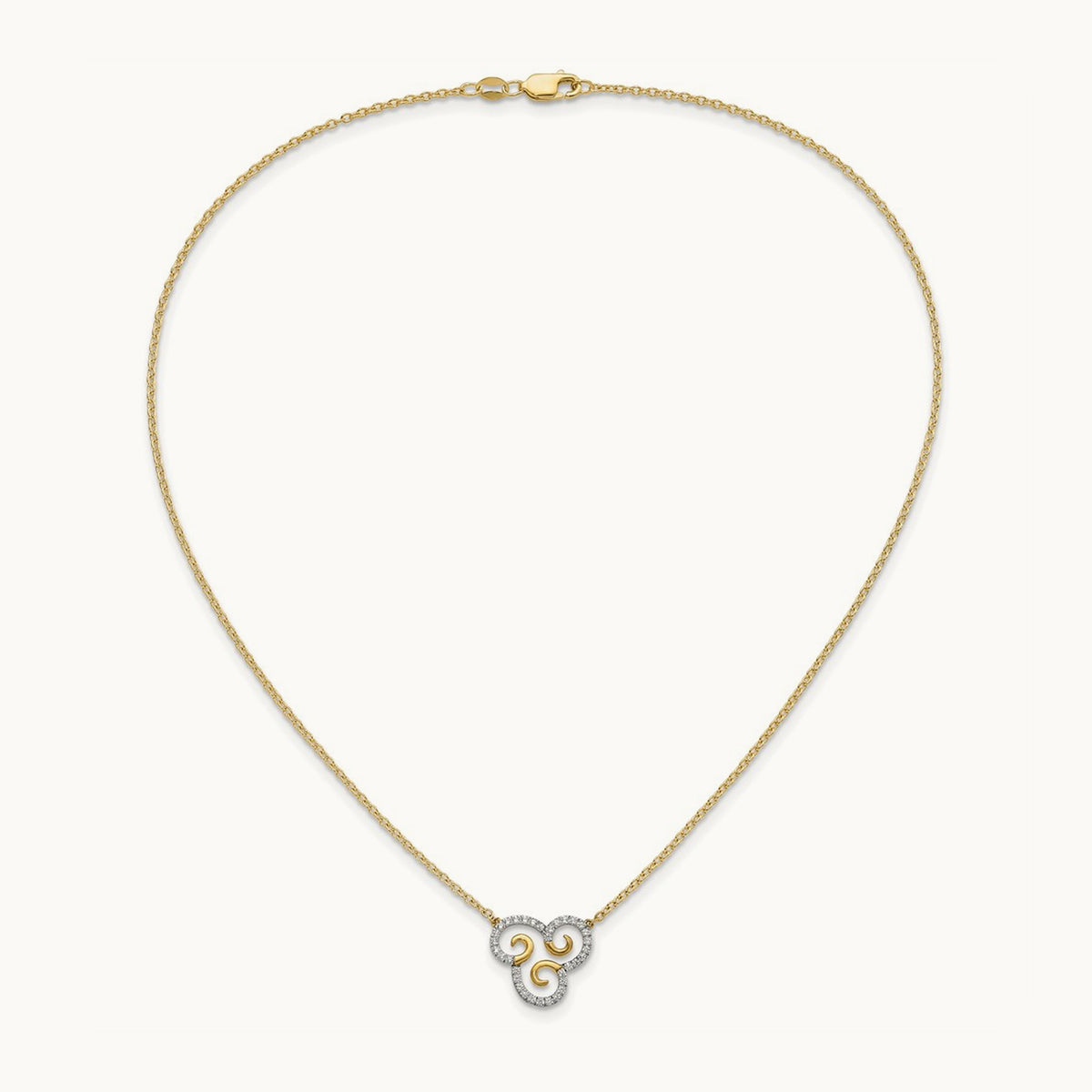 Swirls Necklace, 0.25 ct tw Lab-Grown Diamond
