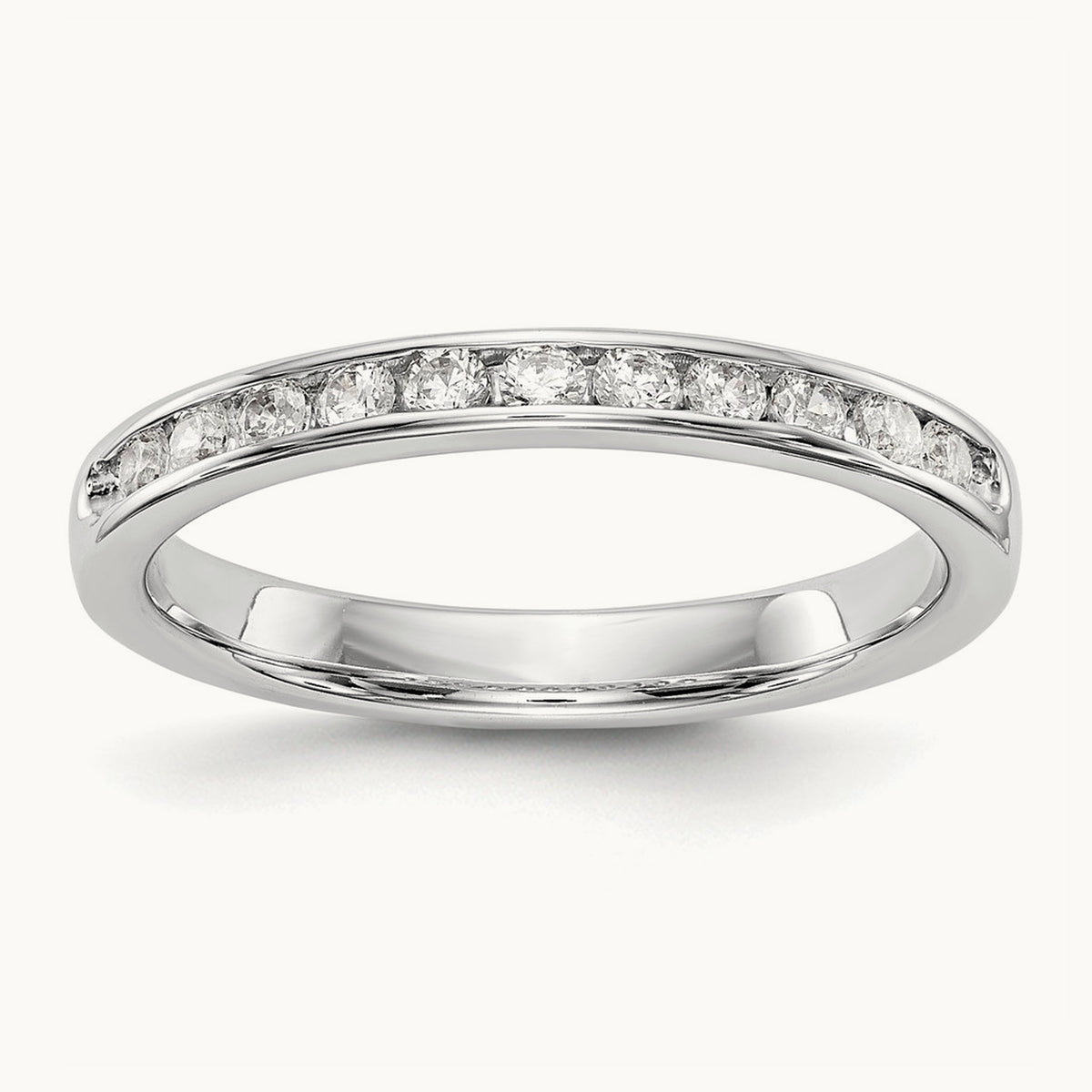 11- Stone Ladies Band Mounting, 1.9mm, 14K White Gold