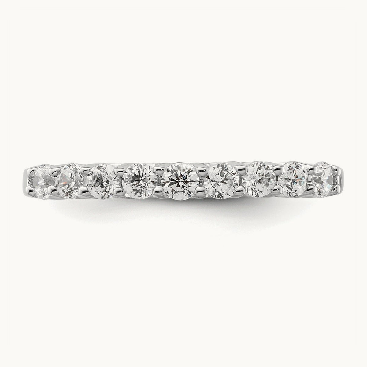 9-Stone Diamond Band, 14K White Gold