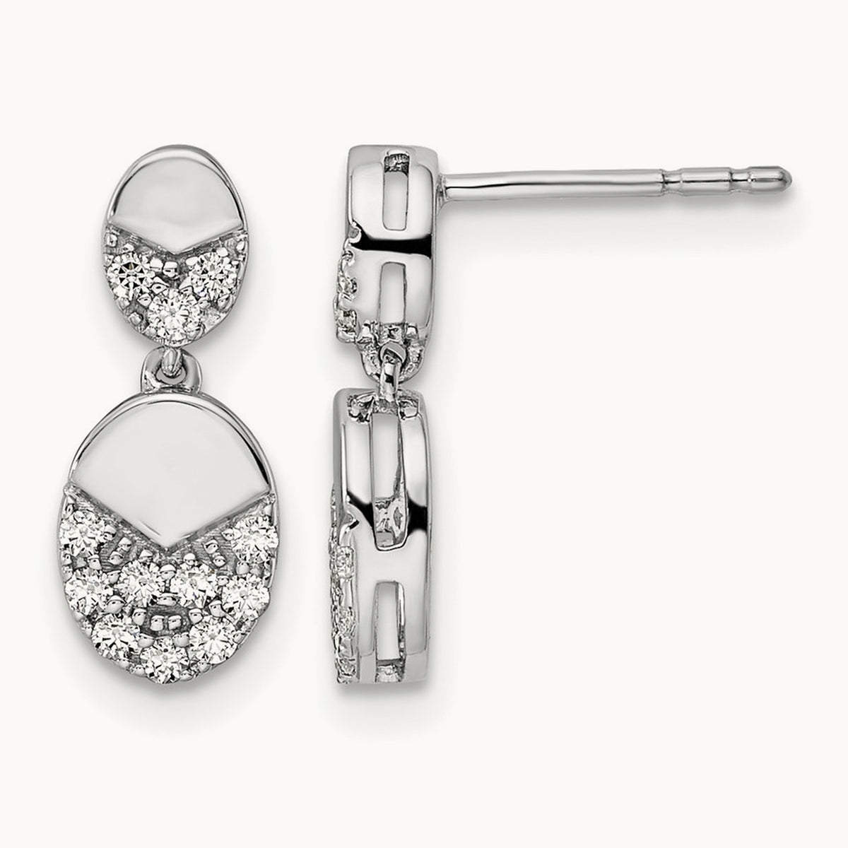 Dangle Post Earrings, 0.25 ct tw Lab-Grown Diamond