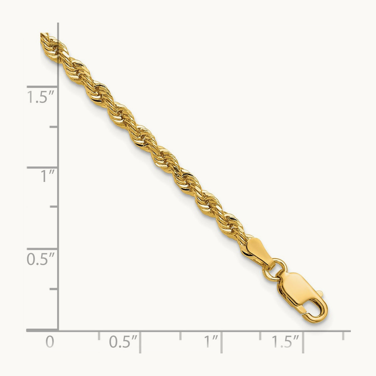 Diamond-cut Rope Chain — 3.0mm