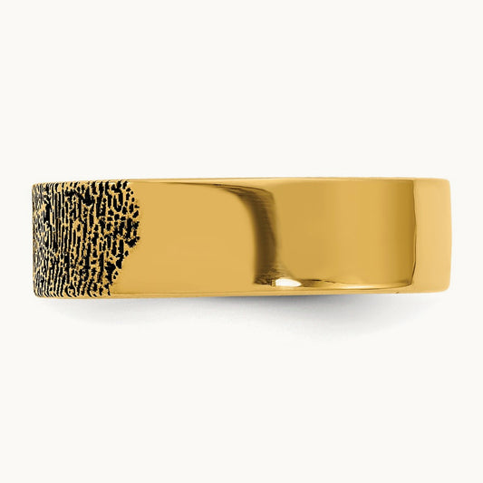 Fingerprint Ring, 10K Yellow Gold