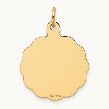 Swimming Disc Charm, 14K