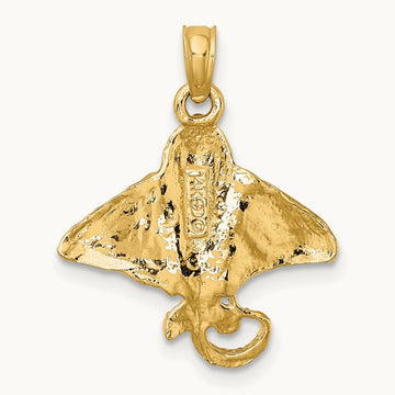 Textured Spotted Eagle Ray Charm — 21mm