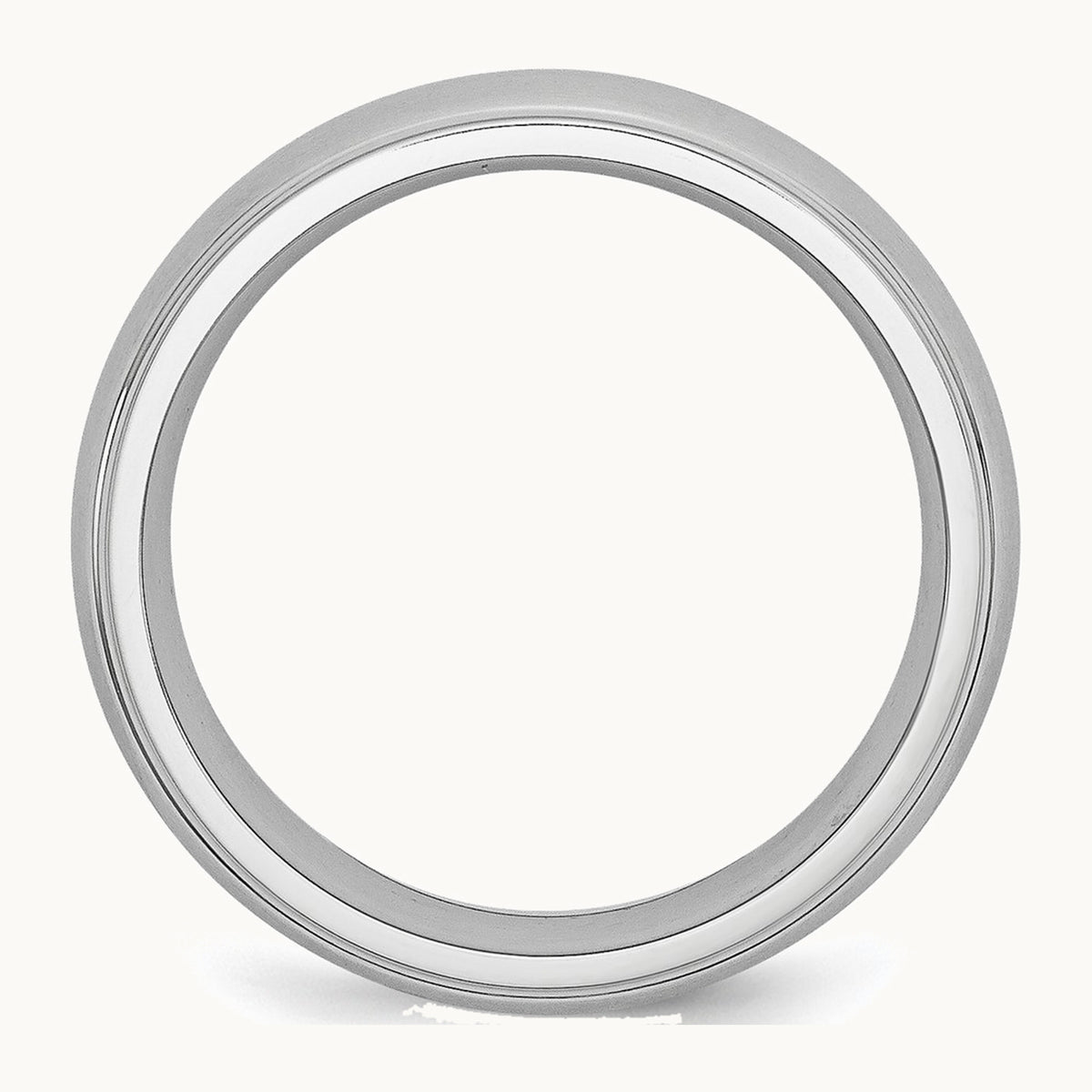 Chisel Cobalt Satin and Polished 7mm Ridged Edge Band