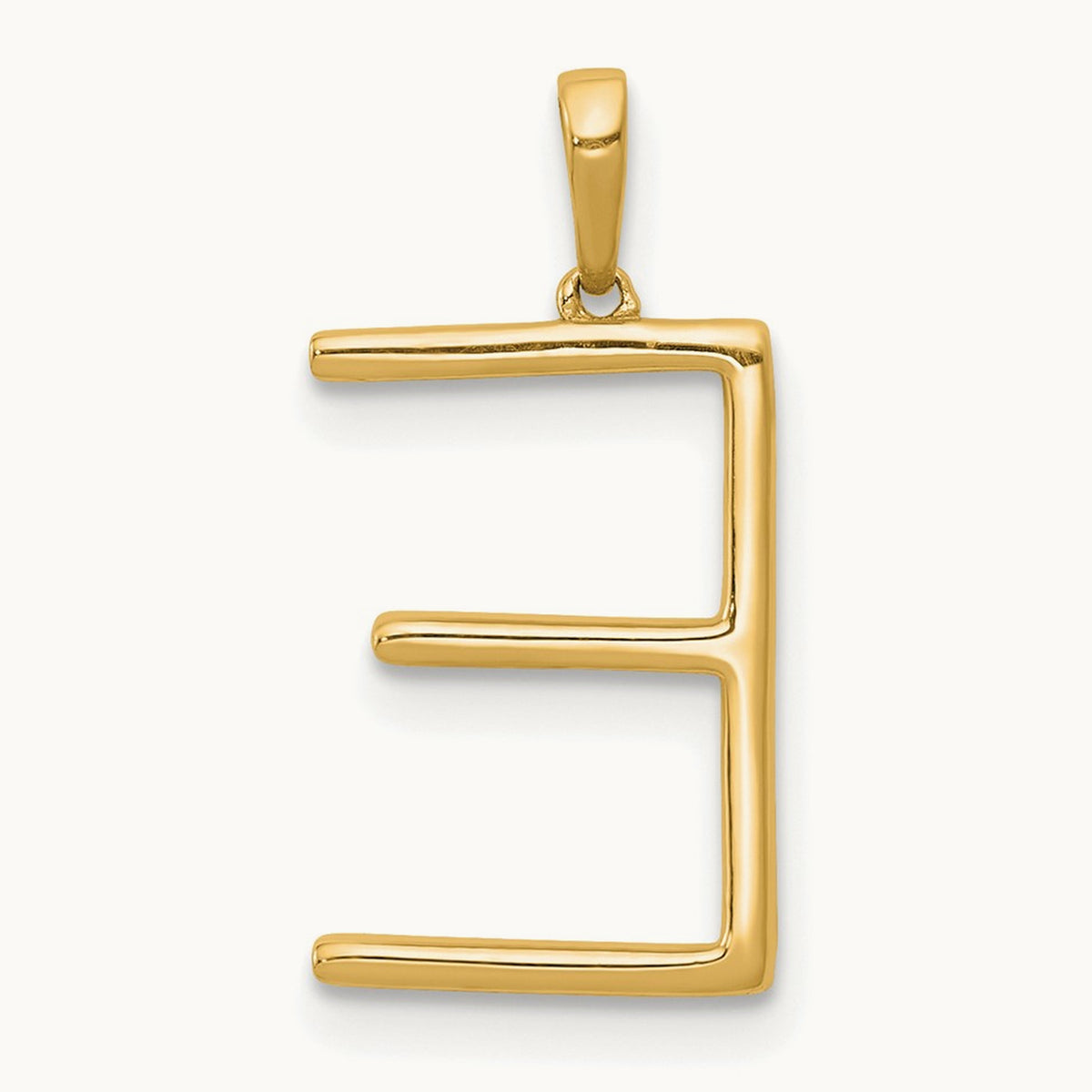 Diamond Letter E Initial Pendant, 14K