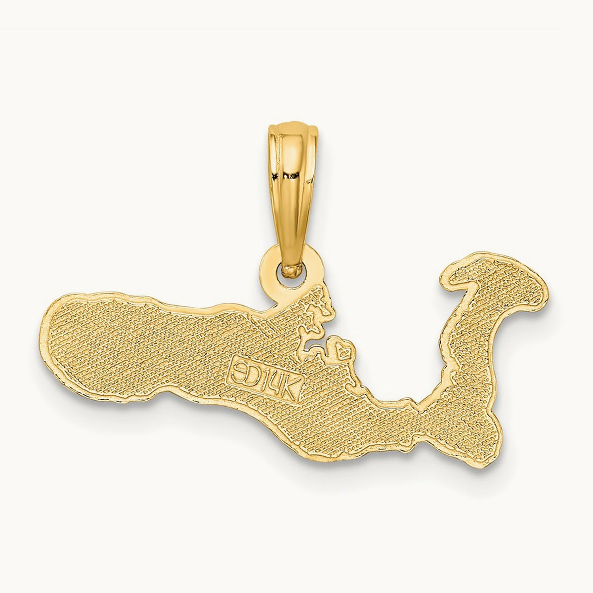 GRAND CAYMAN Island Map Charm, 14K
