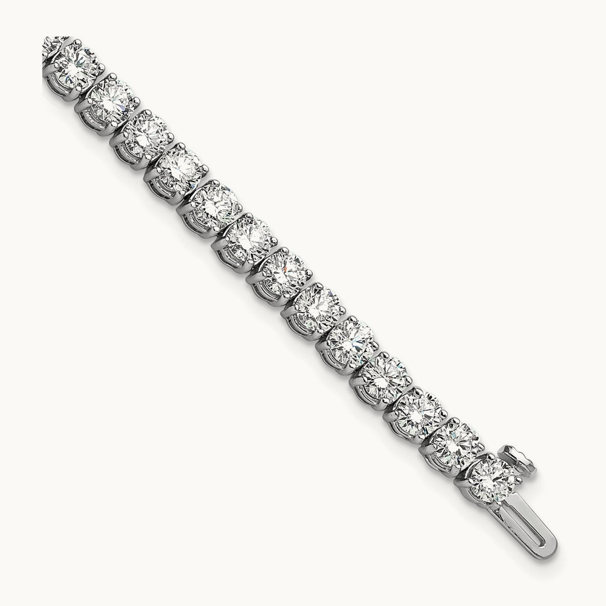 Tennis Bracelet, 9.00 ct tw Lab-Grown Diamond — 14K White Gold