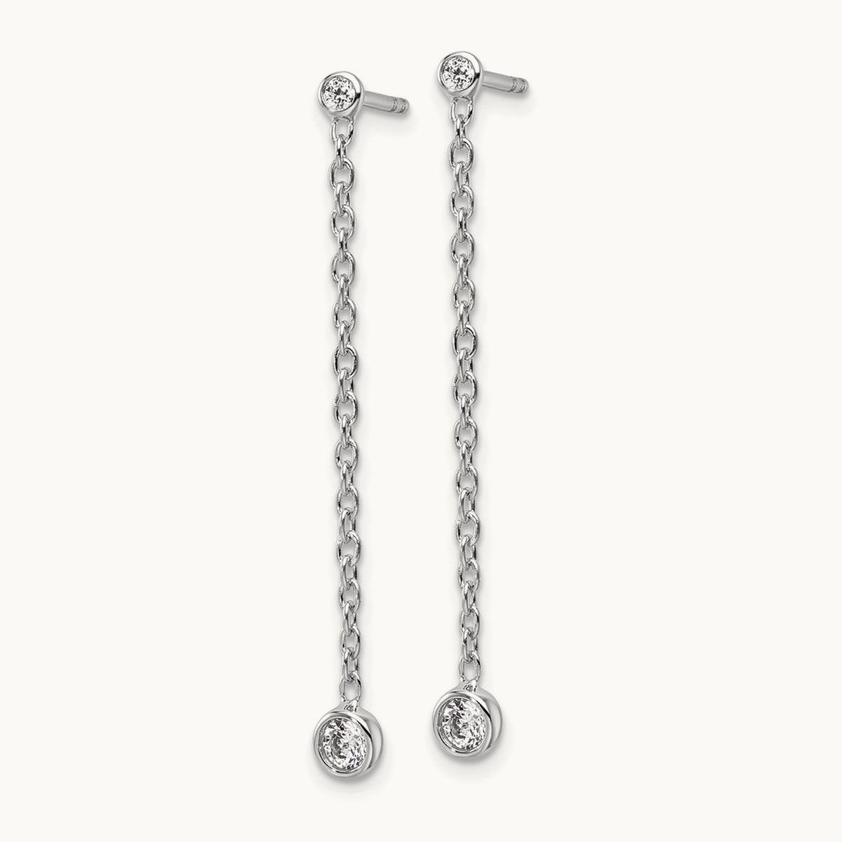 Dangle Post Earrings, 0.25 ct tw Lab-Grown Diamond