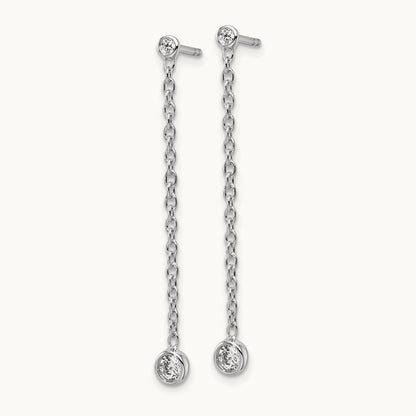 Dangle Post Earrings, 0.25 ct tw Lab-Grown Diamond