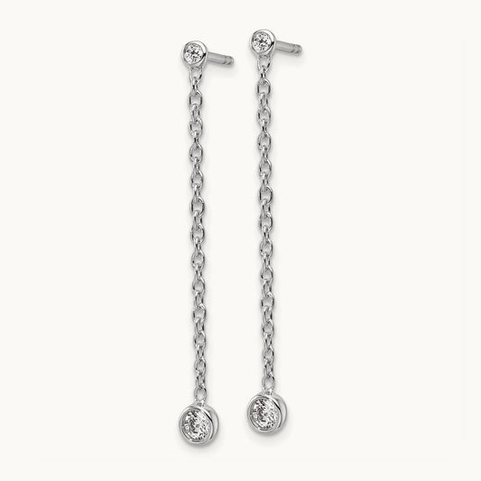 Dangle Post Earrings, 0.25 ct tw Lab-Grown Diamond