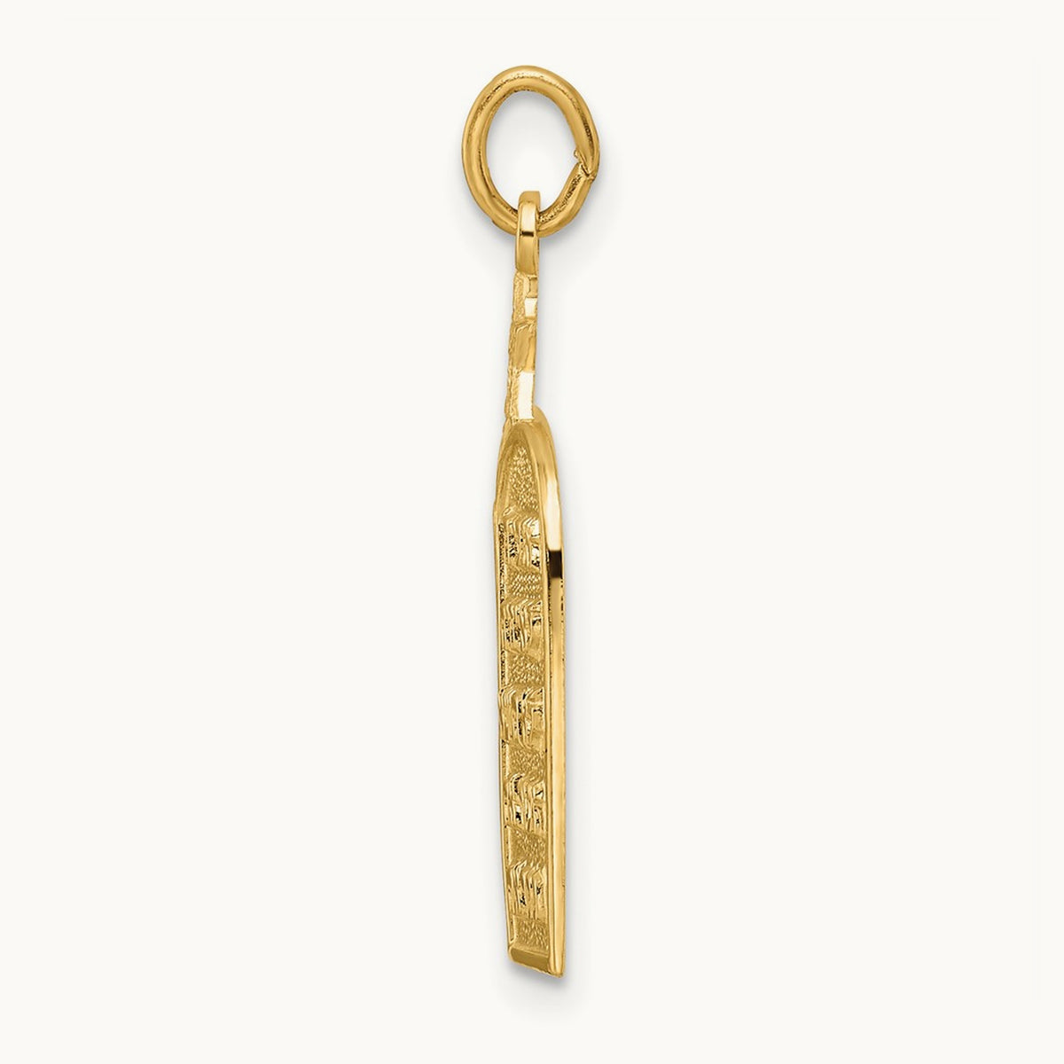 Polished Solid Ten Commandments and Star Pendant, 14K