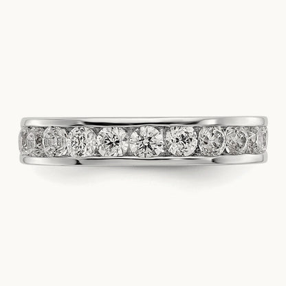 11- Stone Ladies Band Mounting, 2.8mm, 14K White Gold