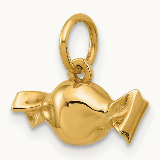 Fancy Taffy Charm, 14K Yellow Gold