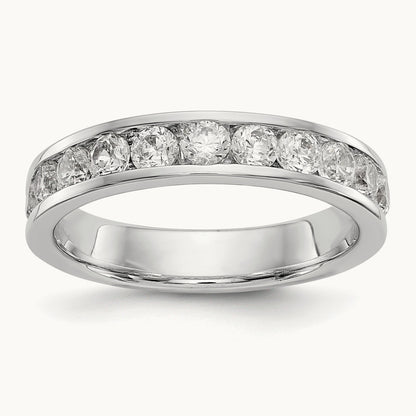 11- Stone Ladies Band Mounting, 2.8mm, 14K White Gold